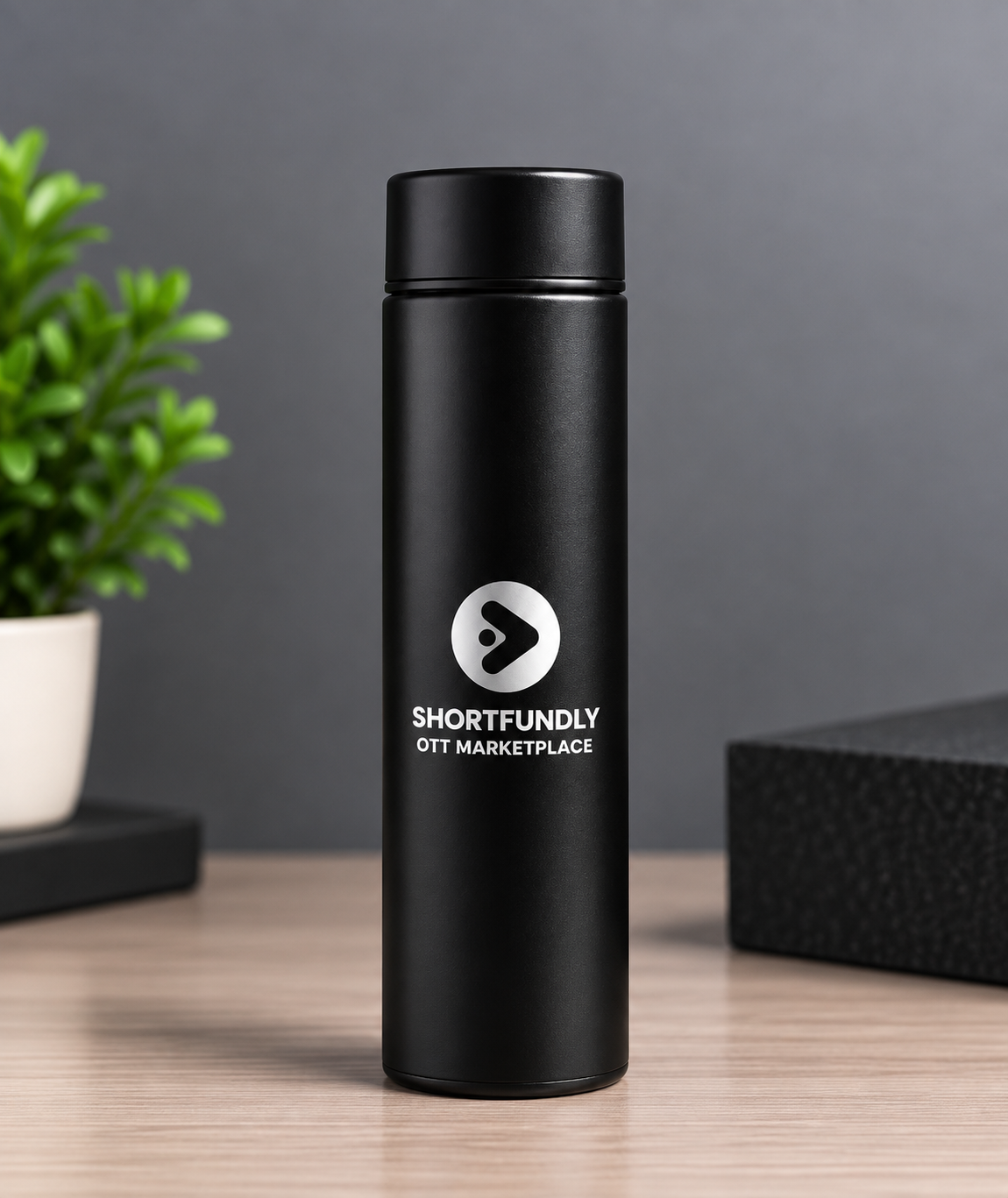 Shortfundly Premium Black Water Bottle